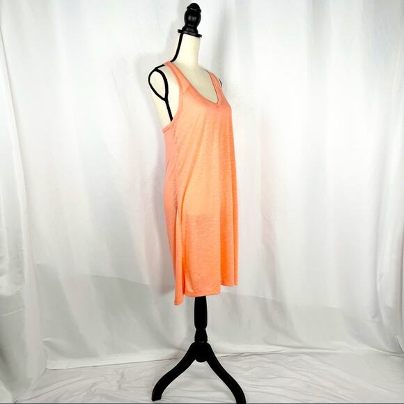 Balance Cover-Up Collection Tangerine Mesh & Cutout Racerback Cover Up Dress SzL - Picture 7 of 16
